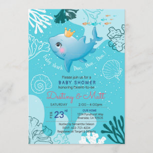 Invitation Baby shower de requin-bébé