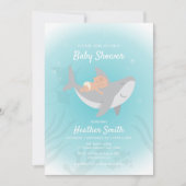 Invitation Baby shower de requin doux (Devant)