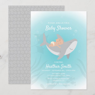 Invitation Baby shower de requin doux