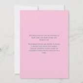 Invitation Baby shower de requin mignon Kawaii fille rose (Dos)