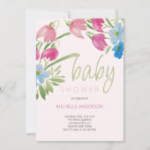 Invitation Baby shower De Ressort Bleu (Devant)