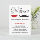 Invitation Baby shower de révélation de genre (Debout devant)