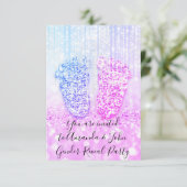 Invitation Baby shower de révélation de genre Pink Blue Parti (Debout devant)