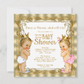 Invitation Baby shower de révélation de genre Prince Princess (Dos)