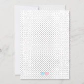 Invitation Baby shower de révélation de genre rose et bleu (Dos)