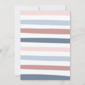 Invitation Baby shower de révélation de genre rose et bleu ar (Dos)