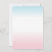 Invitation Baby shower de révélation de sexe rose et bleu Inv (Dos)