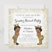 Invitation Baby shower de révélation du genre abeille (Dos)