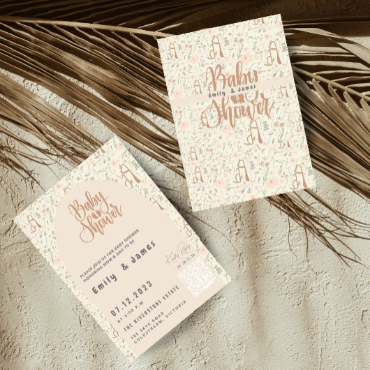 Invitation Baby shower de révélation du genre de f