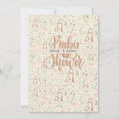 Invitation Baby shower de révélation du genre de f (Dos)