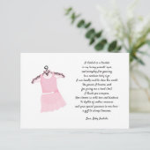 Invitation Baby shower de robe de ballet merci note (Debout devant)