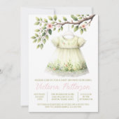 Invitation Baby shower de robe Fleur sauvage Girl Springtime (Devant)