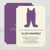 Invitation baby shower de robe mignon (Devant / Derrière)