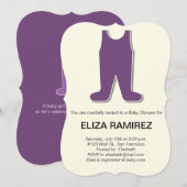 Invitation baby shower de robe mignon (Devant / Derrière)