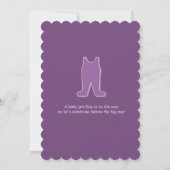 Invitation baby shower de robe mignon (Dos)