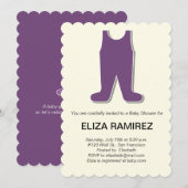 Invitation baby shower de robe mignon (Devant / Derrière)