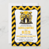 Invitation Baby shower de roche pour bébé jaune (Devant)