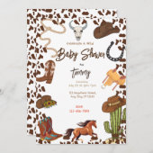 Invitation Baby shower de rodéo (Devant / Derrière)