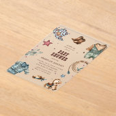 Invitation Baby shower de rodéo de l'Ouest Cowboy  (Poser)