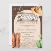 Invitation Baby shower de rodéo Little Cowboy Western Wild We (Devant)