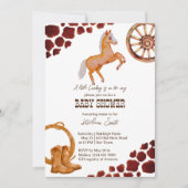 Invitation Baby shower de rodéo occidental Cowboy (Devant)