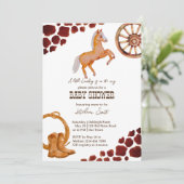 Invitation Baby shower de rodéo occidental Cowboy (Debout devant)