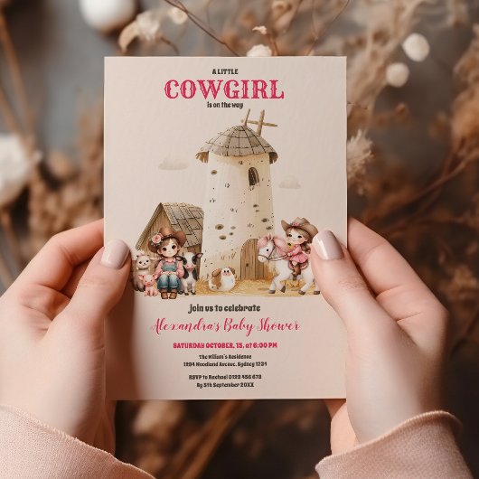 Invitation Baby shower de rodéo rustique occidental