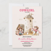 Invitation Baby shower de rodéo rustique occidental (Devant)