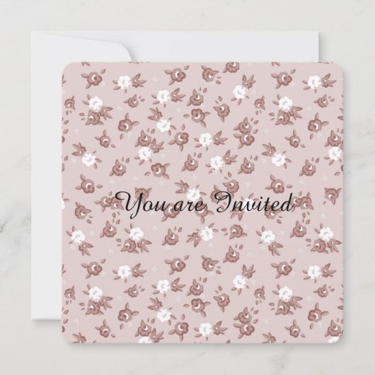 Invitation Baby shower de roses roses douces (Devant)