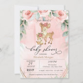 Invitation Baby shower de roses roses roses roses mignonnes p (Devant)