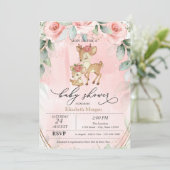 Invitation Baby shower de roses roses roses roses mignonnes p (Debout devant)