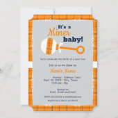 Invitation Baby shower de rotin de rotin d'orange (Devant)
