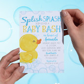 Invitation Baby shower de roussaillage de canard en caoutchou