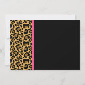 Invitation Baby shower de ruban imprimé Leopard Motif rose (Dos)