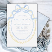 Baby shower de ruban Vintage bleu et jaune