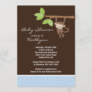 Invitation Baby shower de Safari pour bébés mignons et petits