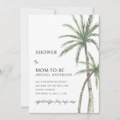 Invitation Baby shower De Sage Palm Tree (Devant)