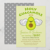 Invitation Baby shower de Saint-Guacamole Avocado (Devant / Derrière)
