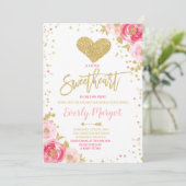 Invitation Baby shower de Saint-Valentin (Debout devant)