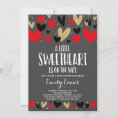 Invitation Baby shower de Saint-Valentin Bébé (Devant)