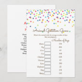 Invitation Baby shower de saupoudrage avec une réponse de 5 x (Devant / Derrière)