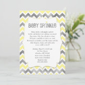 Invitation baby shower de saupoudrage en argent ja (Debout devant)
