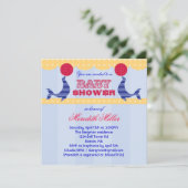 Invitation Baby shower de scellement de cirque (Debout devant)