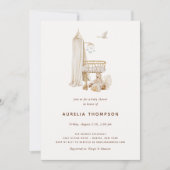 Invitation Baby shower de scène de la crèche bohémienne (Devant)