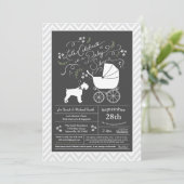 Invitation Baby shower de Schnauzer de la Miniature Neutralit (Debout devant)