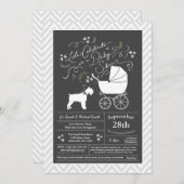 Invitation Baby shower de Schnauzer de la Miniature Neutralit (Devant / Derrière)
