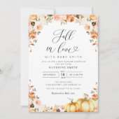 Invitation baby shower de script de chute d'amour (Devant)