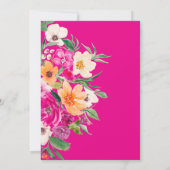 Invitation Baby shower de script de fleurs sauvages vives (Dos)