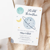 Invitation Baby shower de script de l'espace externe moderne