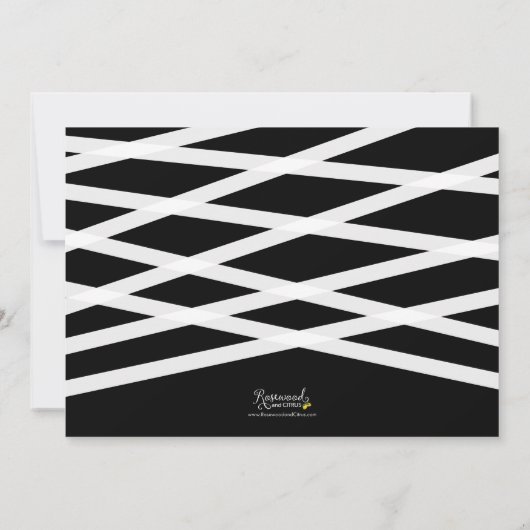 Invitation Baby shower de script de relaxation noir et blanc (Dos)